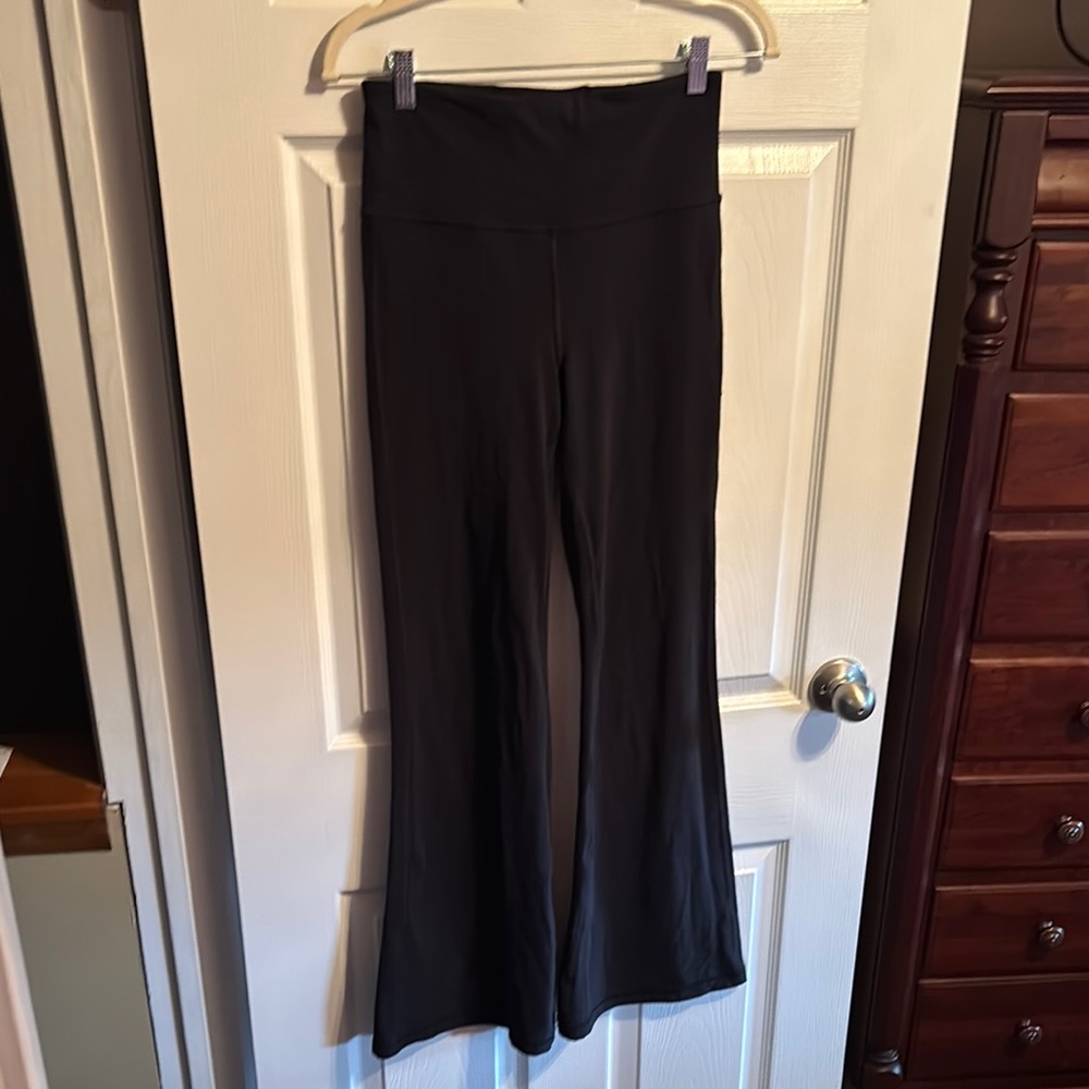 Athleta Black Flare Boot Cut Pants with Stretchy Fabric